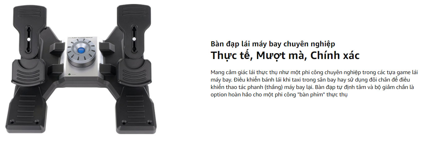 Bàn đạp Lái Máy Bay Logitech Flight Rudder Pedals 2