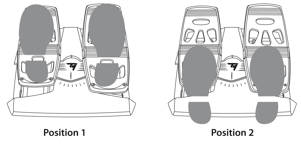 Position Thrustmaster Rudder Pedals