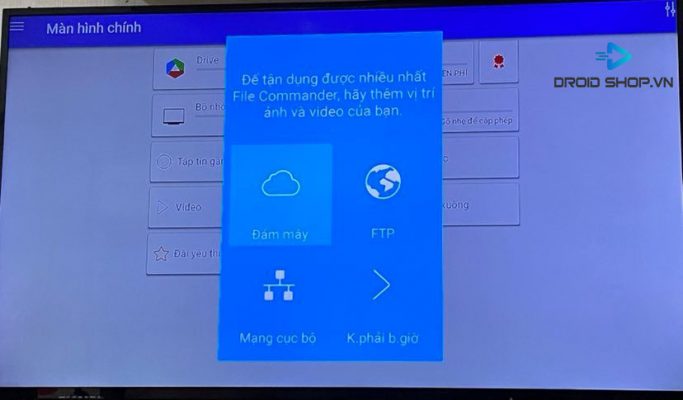 Chọn Biểu Tượng Cloud Trên File Commander