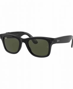 Kính Ray Ban Stories Wayfarer Shiny Black Green