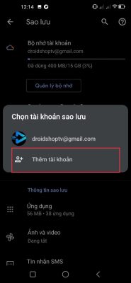Thêm Tài Khoản Gmaill Cho Android
