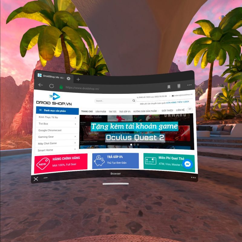 Trình Duyệt Web Trên Kính Oculus Quest 2