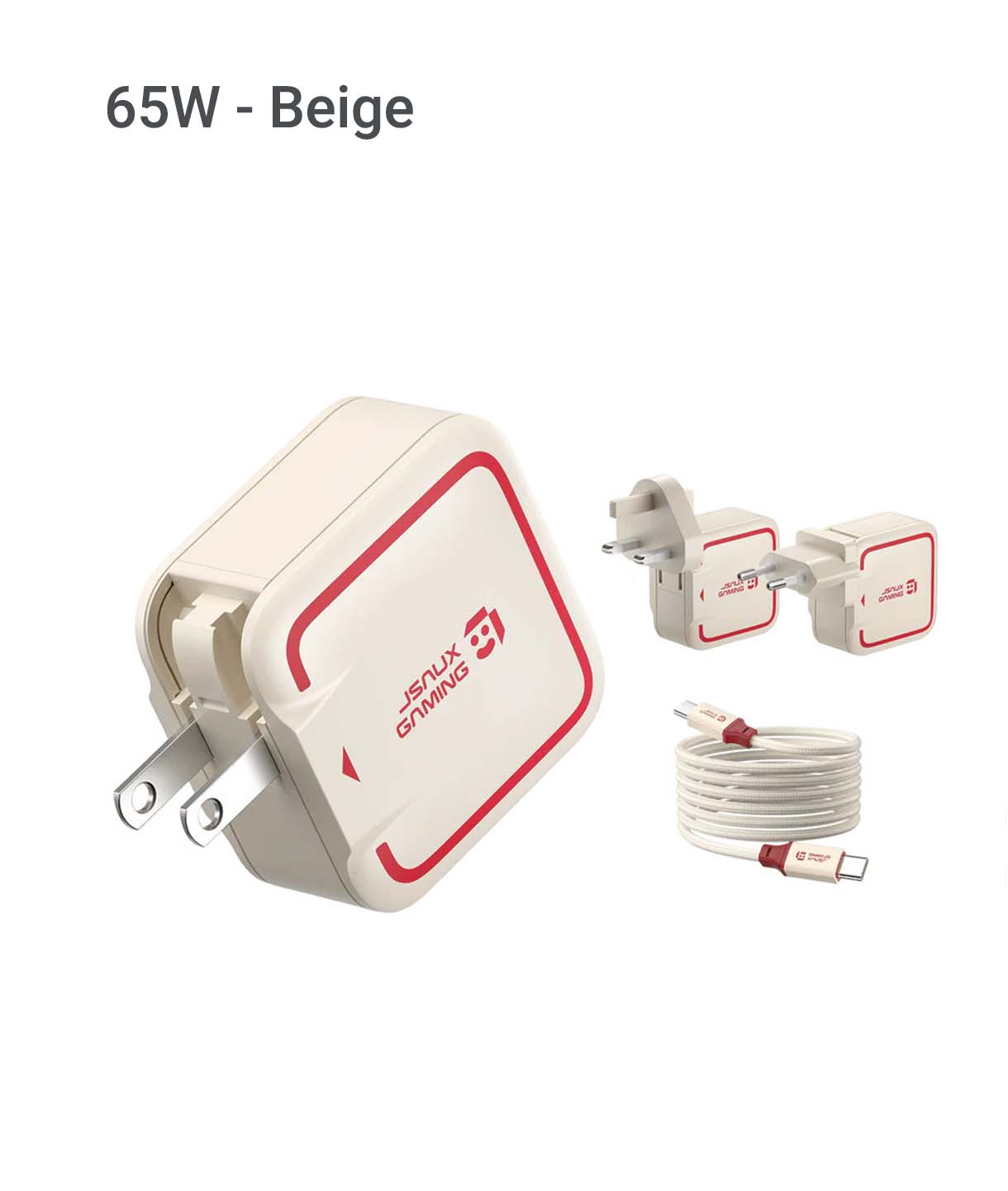 Nguồn Sạc 65w Màu Beige Chính Hãng Jsaux