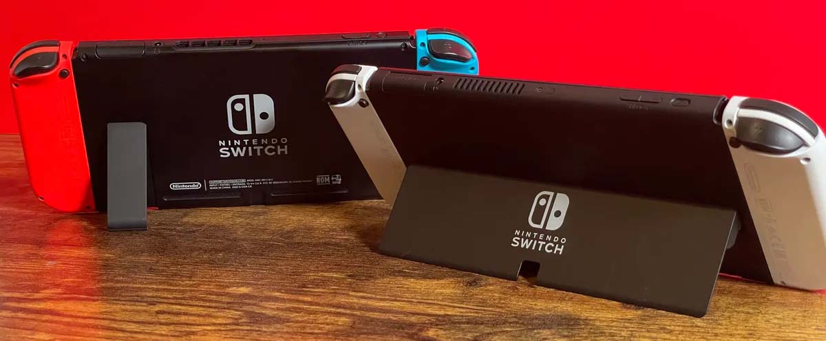 So Sánh Chân đế Của Switch Oled Và Switch V2