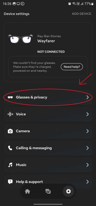 Glasses & Privacy