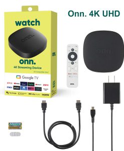 Bộ Sản Phẩm Tv Box Onn 4k Uhd