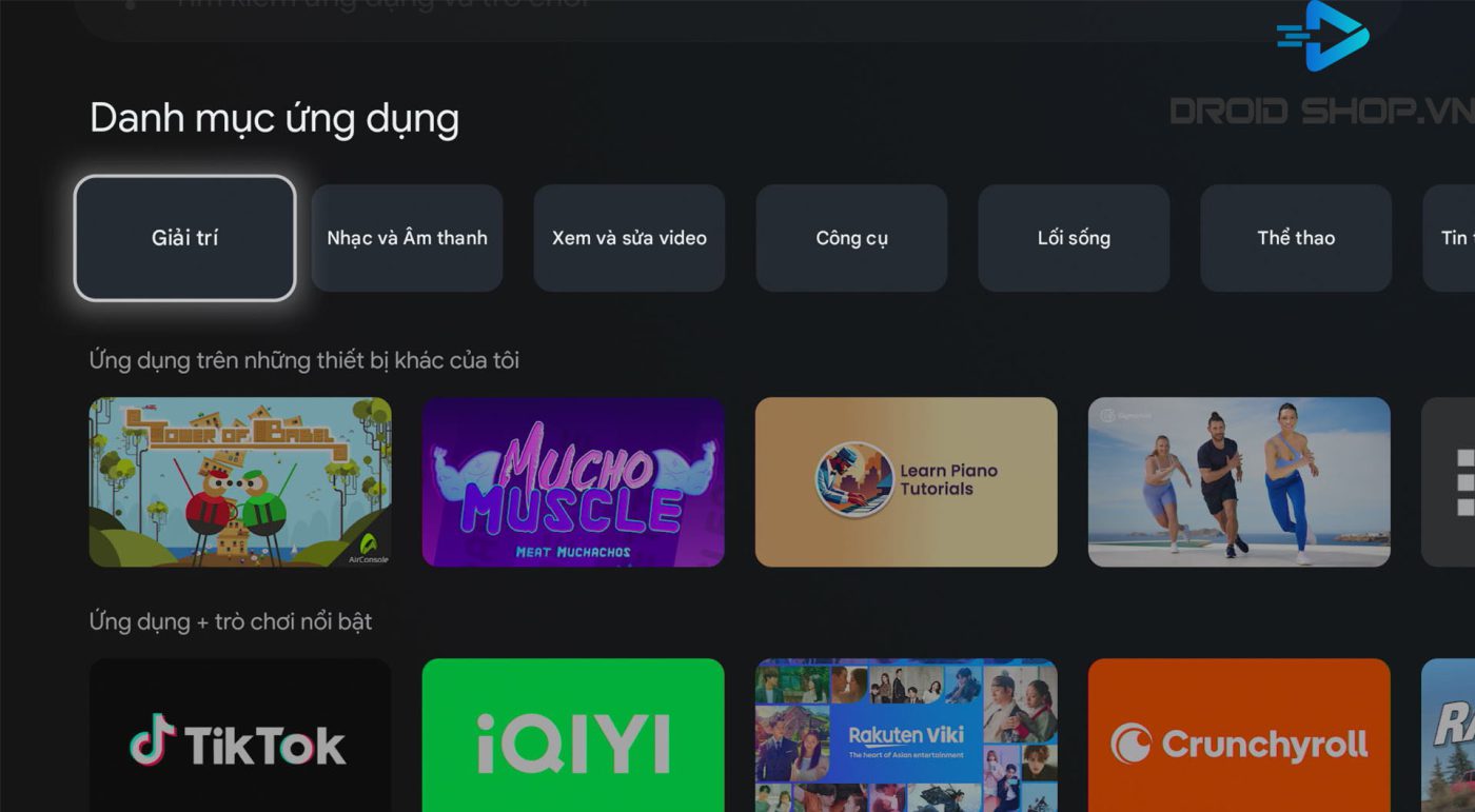 Danh Mục ứng Dụng Và Các ứng Dụng được đề Xuất