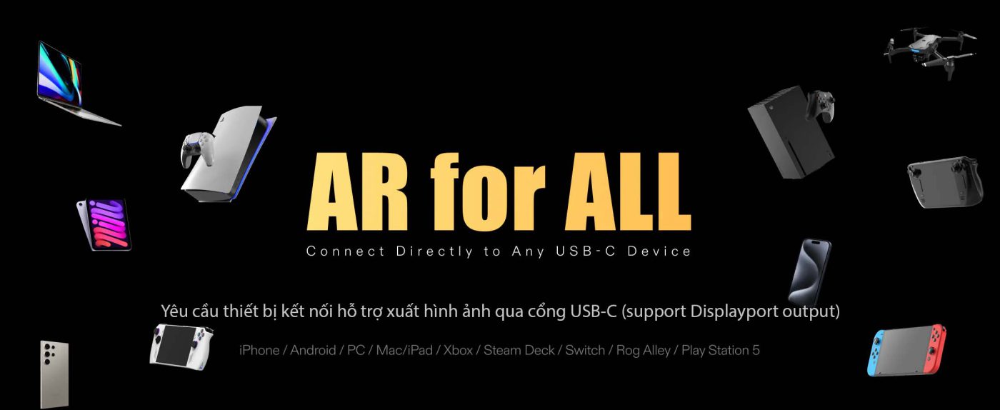 Xreal One Kết Nối Máy Chơi Game Và Flycam