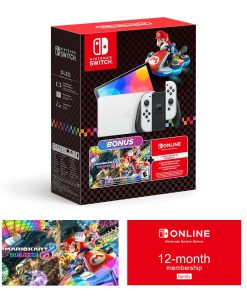 Nintendo Switch Oled White Bundle Mario Kart 8 Và Nintendo Switch Online