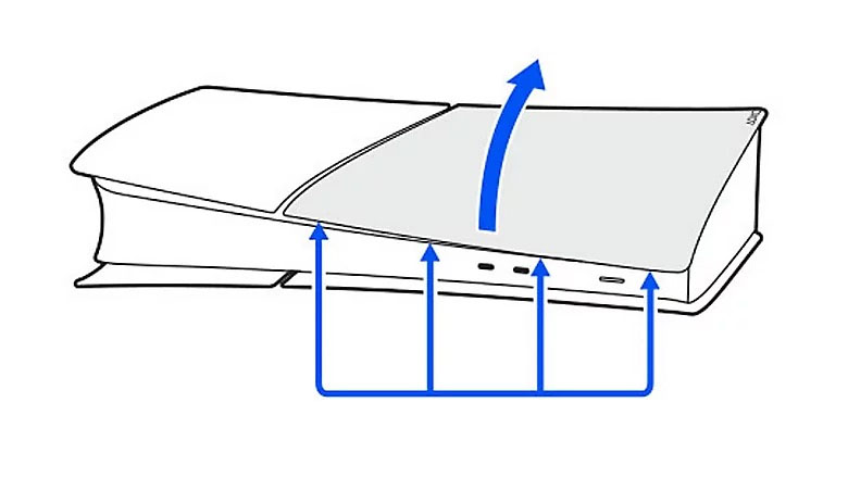 Nhẹ Nhàng Tháo Nắp Của Thân Máy Ps5