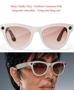 Kính Ray Ban Meta Skyler Shiny Chalky Gray Tròng Gradient Cinnamon Pink