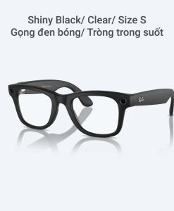 Ray Ban Meta Wayfarer Gọng đen Bóng Tròng Trong Suốt Size S
