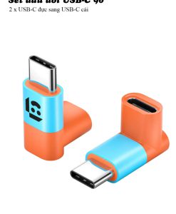 Đầu Bẻ Góc Usb C 90 độ Màu Xanh đỏ Chính Hãng Jsaux Full Set 2 Cái
