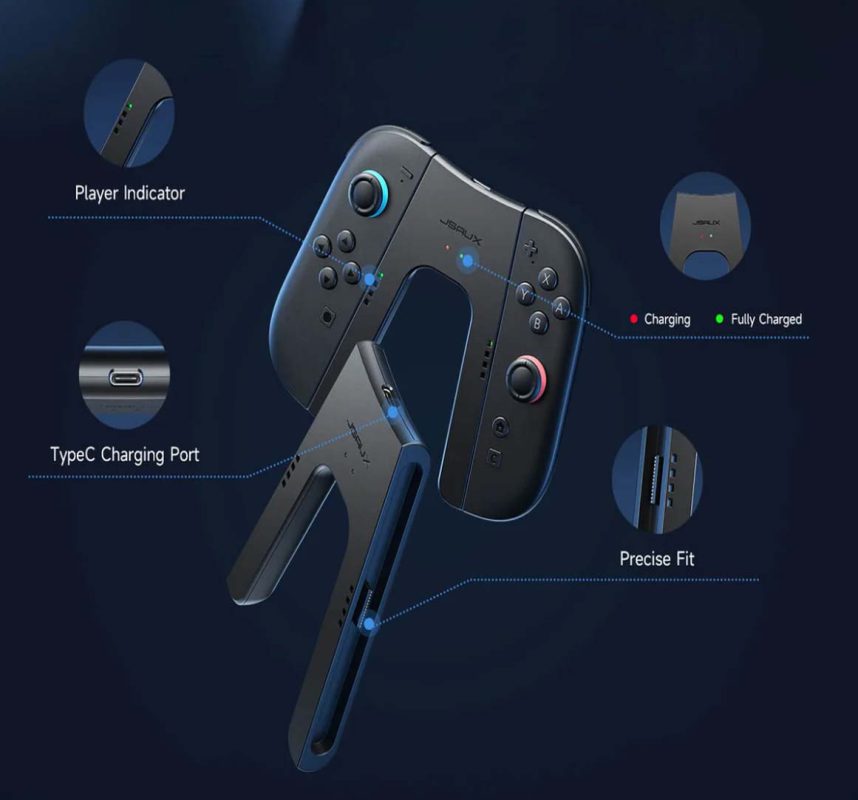 Joyverse Joy Con Charging Grip For Switch 22