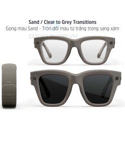 Kính Meta Ray Ban Display Gọng Sand Tròng đổi Màu Xám