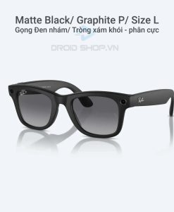 Ray Ban Meta Wayfarer Gọng Matte Black Tròng Graphite đen Nhám Tròng Phân Cực Xám Khói Size L