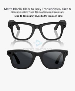 Ray Ban Meta Wayfarer Gọng Matte Black Tròng đổi Màu Gray Size S