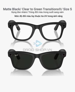 Ray Ban Meta Wayfarer Gọng Matte Black Tròng đổi Màu Green Size S