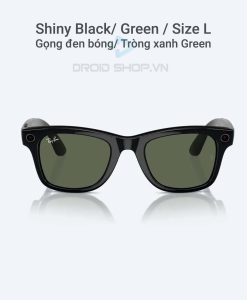 Ray Ban Meta Wayfarer Gọng Shiny Black Tròng Green Đen Bóng Tròng Xanh Size L