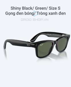 Ray Ban Meta Wayfarer Gọng Shiny Black Tròng Green Đen Bóng Tròng Xanh Size S