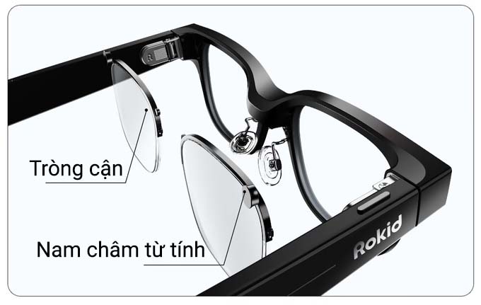 Tròng Kính Cận Thị Trên Kính Rokid Glasses