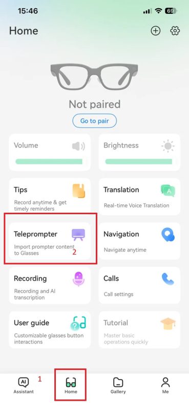 Mở Teleprompter Trên ứng Dụng Hi Rokid