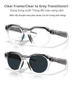 Oakley Meta Hstn Gọng Trong Suốt Tròng đổi Màu Xám