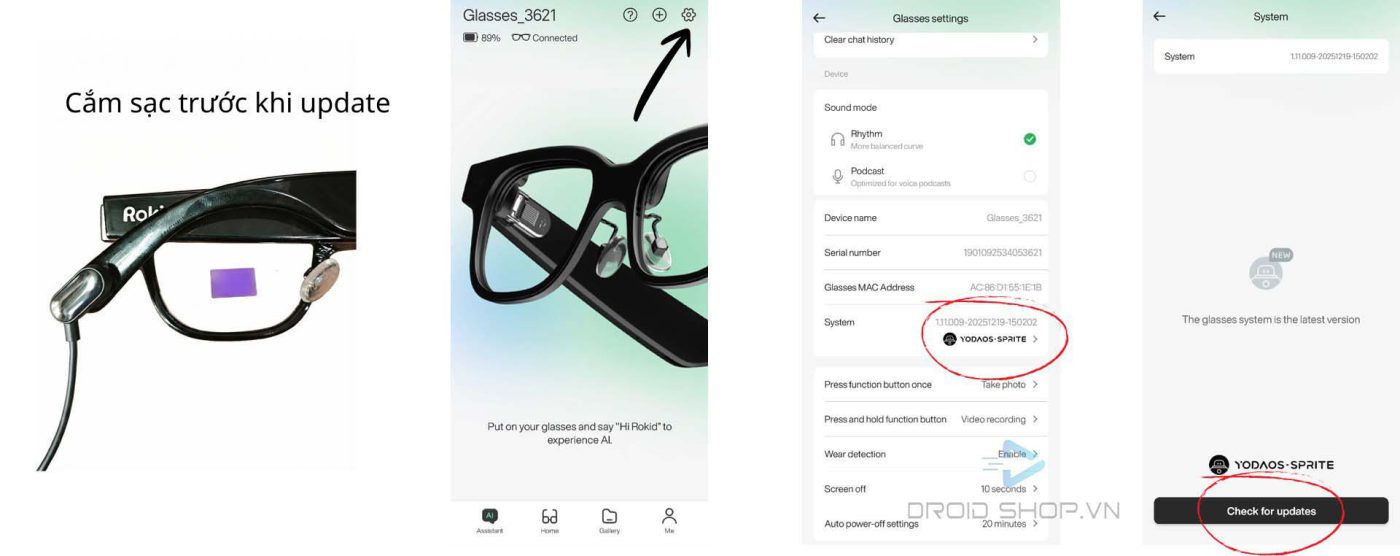 Hướng dẫn update kính Rokid Glasses