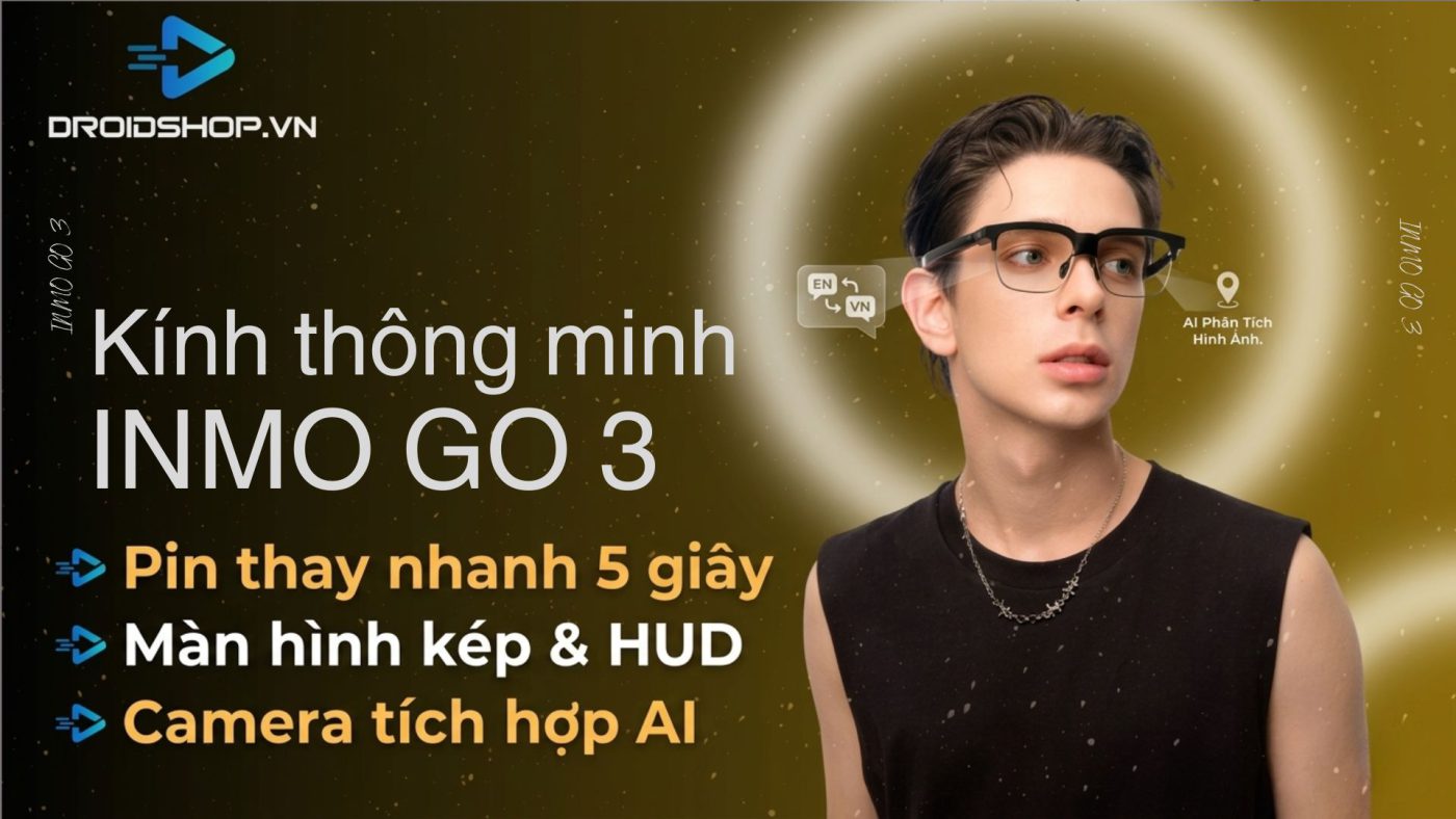 Kính Thông Minh Inmo Go 3 Thay Pin Hotswap