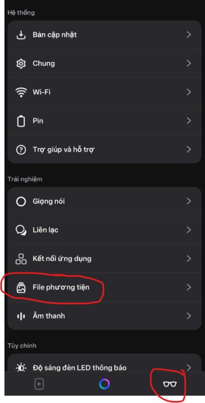 Cài đặt Kính Ray Ban Meta File Phương Tiện