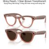 Shiny Peach/ Clear to Brown Transitions