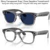 Shiny Transparent Grey/ Transitions Sapphire Lenses
