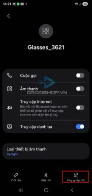 Bấm Vào Huỷ Ghép đôi