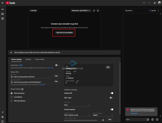 Click Chọn Vào Mục Learn How To Use Encoders để Lấy Các Mã Bảo Mật