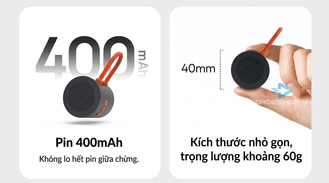 Inmo Speaker Kích Thước Nhỏ Gọn, Pin 400mah