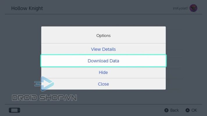 Bấm Download Data
