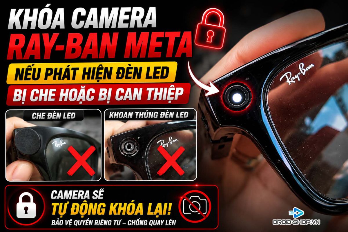 Meta Ngăn Chặn Che đèn Led Trên Kính Ray Ban Meta