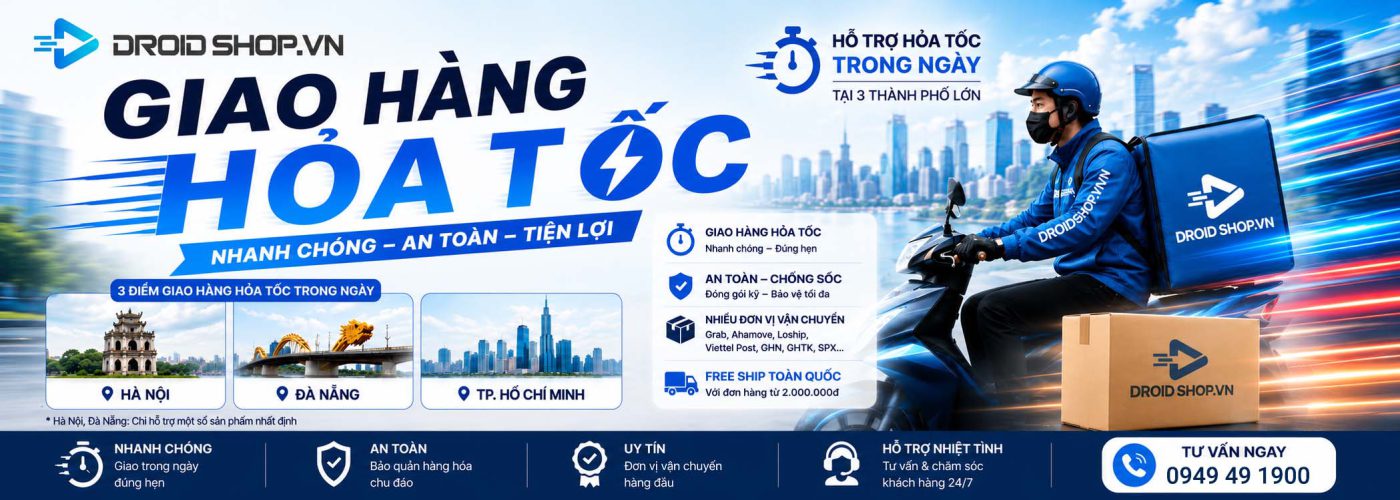 Banner Giao Hàng Hỏa Tốc Droidshop