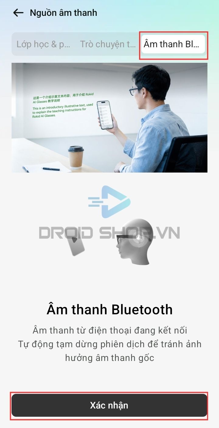 Chọn Vào Phần âm Thanh Bluetooth Và Bấm Vào Nút Xác Nhận