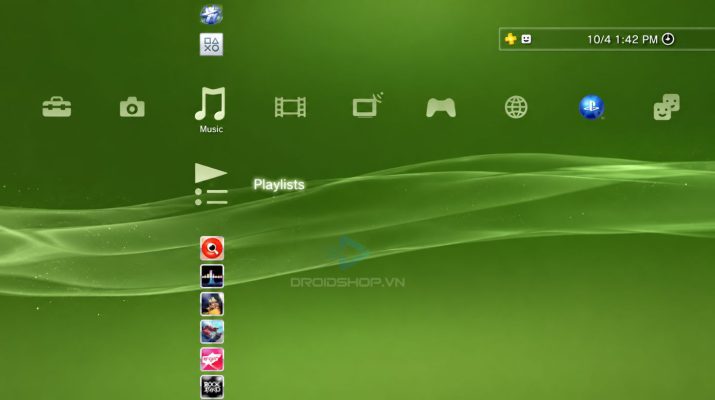 Giao Diện Menu Của Playstation 3 được Kết Hợp Các Phương Tiện Giải Trí