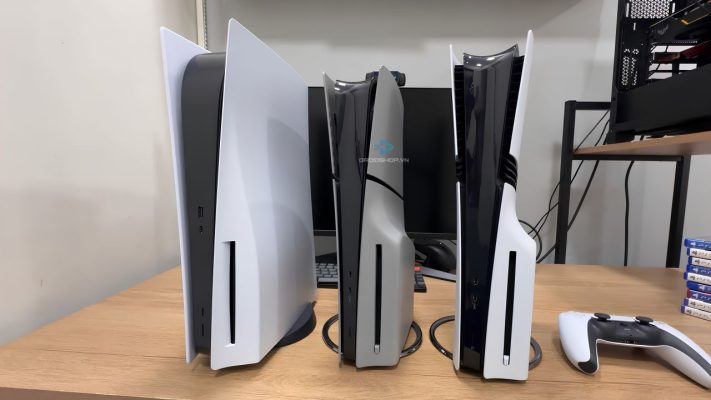 Playstation 5 Fat (trái) Playstation 5 Slim (giữa) Playstation 5 (pro)